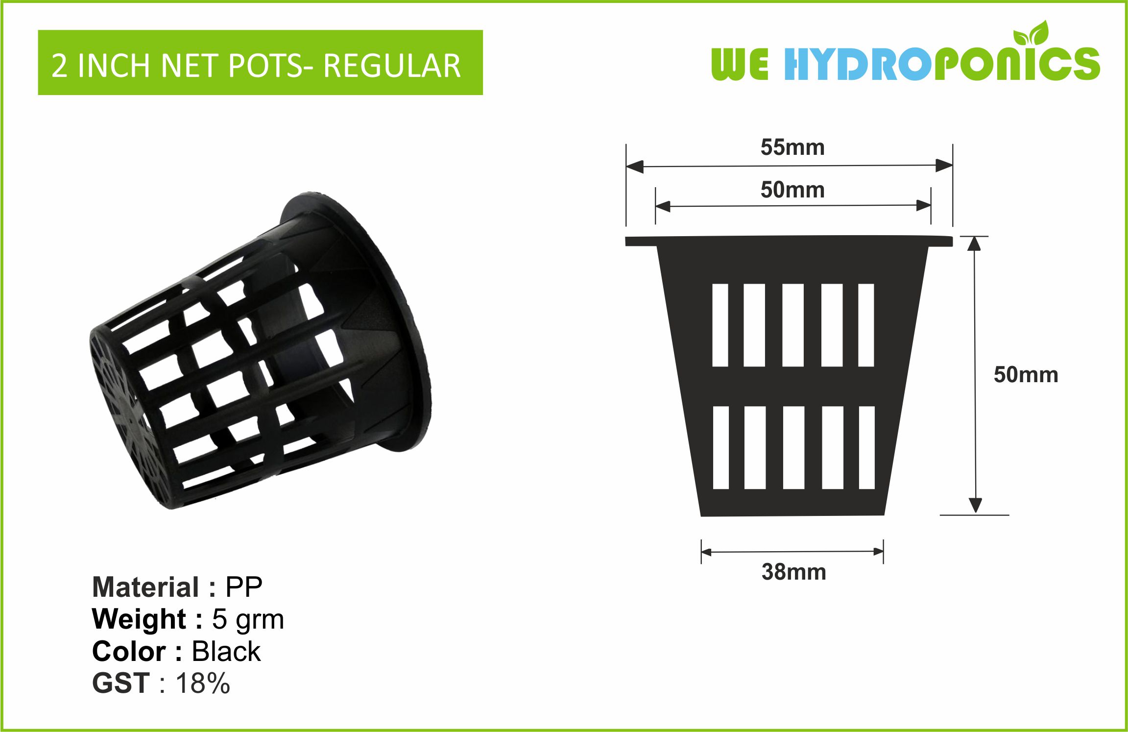2 inch Netpot WE Hydroponics