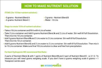 How to make nutrients text